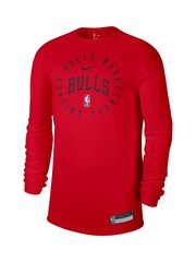 Fanatics Red NBA Chicago Bulls Long Sleeve Practice Top - Image 3 of 3