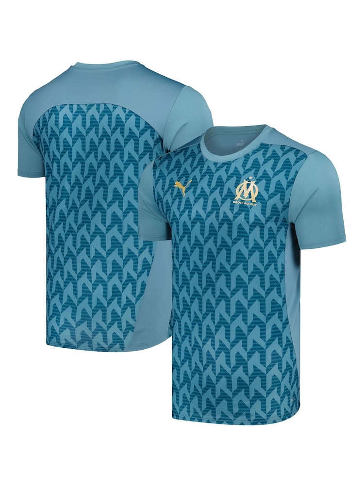 Puma Blue Olympique de Marseille Pre Match T-Shirt - Image 1 of 3