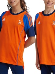 adidas Orange Kids Juventus Training 100% Cotton T-Shirt - Image 1 of 2