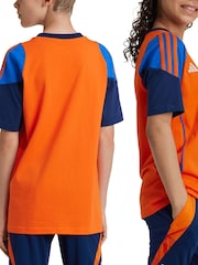 adidas Orange Kids Juventus Training 100% Cotton T-Shirt - Image 2 of 2