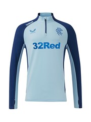 Castore Blue Glasgow Rangers Players Training Quarter Zip Midlayer Top - Image 2 of 5