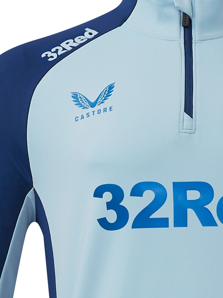 Castore Blue Glasgow Rangers Players Training Quarter Zip Midlayer Top - Image 4 of 5