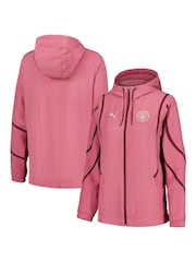 Puma Pink Womens Manchester City Pre Match Jacket - Image 1 of 3