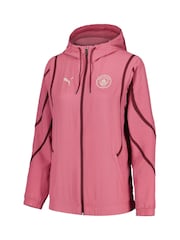 Puma Pink Womens Manchester City Pre Match Jacket - Image 2 of 3