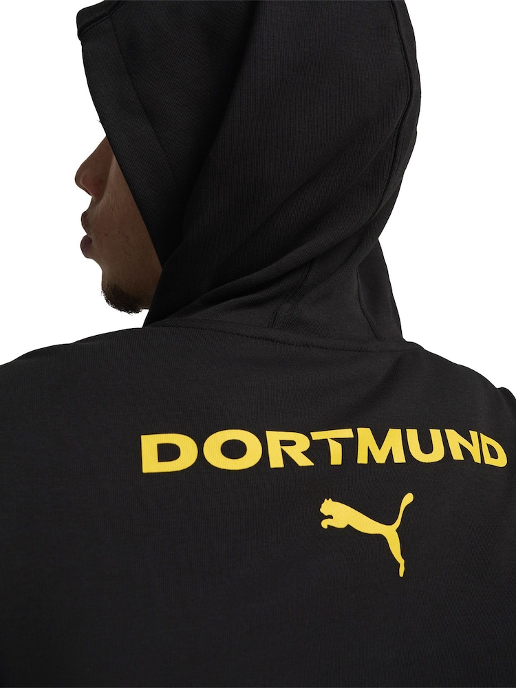 Puma Black Borussia Dortmund Casuals Hooded Jacket - Image 2 of 4