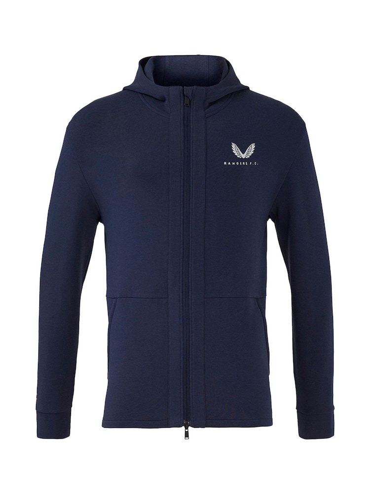 Castore Blue Glasgow Rangers Hooded Travel Jacket - Image 2 of 5