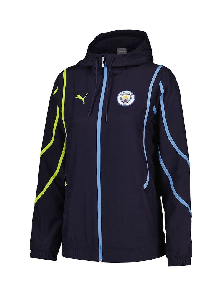 Puma Blue Womens Manchester City Pre Match Jacket - Image 2 of 3