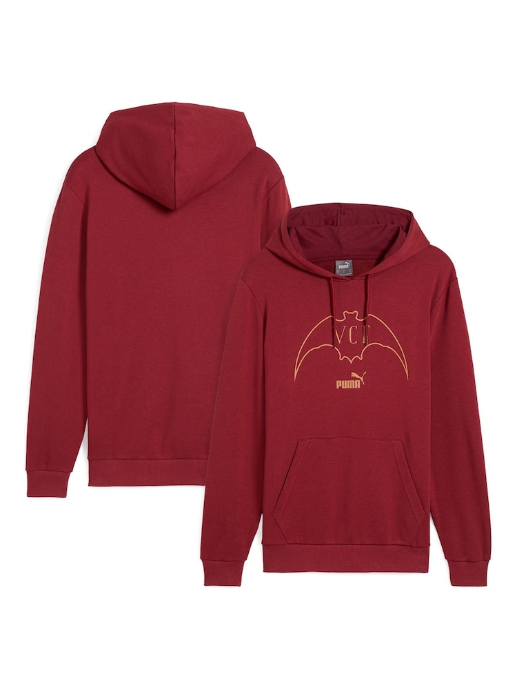 Puma Red Valencia Ftblculture Graphic Hoodie - Image 1 of 3 Puma Red Valencia Ftblculture Graphic Hoodie - Image 1 of 3
