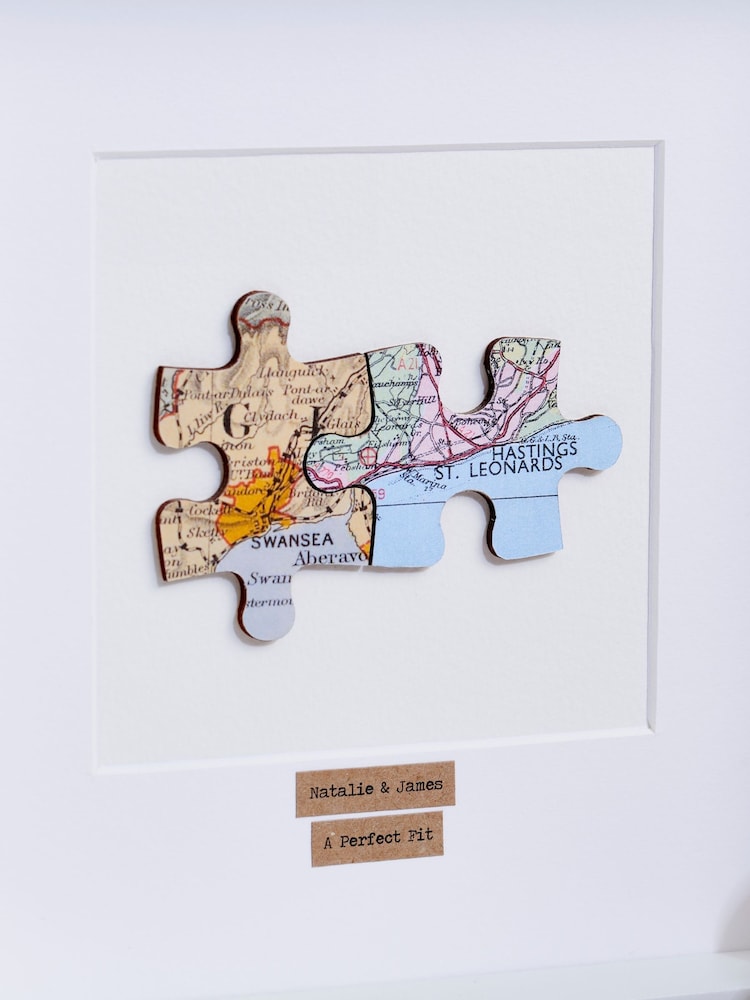 Personalised Jigsaw Puzzle Map Picture by Posh Totty Designs - Image 2 of 2