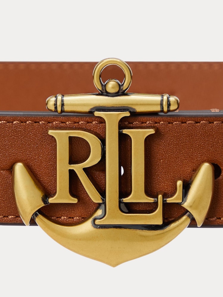 Lauren Ralph Lauren Leather Anchor Belt - Image 2 of 2