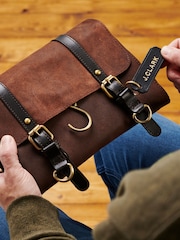 Personalised Satchel Style Hanging Wash Bag by Posh Totty Designs - Image 1 of 2