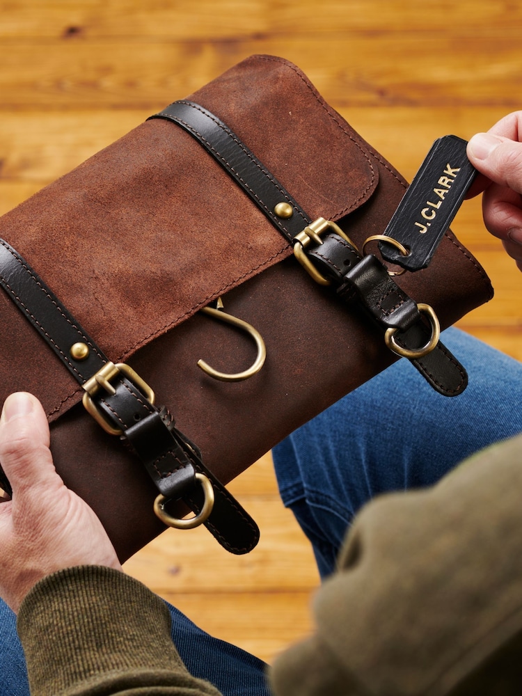 Personalised Satchel Style Hanging Wash Bag by Posh Totty Designs - Image 1 of 2