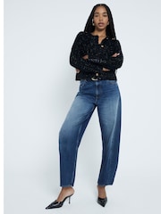 River Island Black Sparkle Military Knitted Cardigan - Image 2 of 5