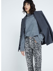 River Island Высокий леопардовый принт Bootcut Jeans - Изображение 2 из 4