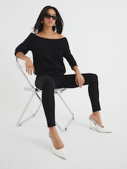River Island Black Mid Rise Bum Sculpt Skinny Jeans - Image 2 of 6