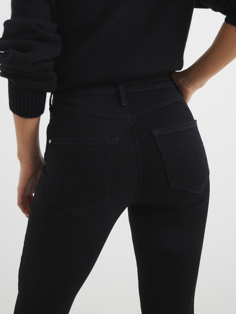 River Island Black Mid Rise Bum Sculpt Skinny Jeans - Image 3 of 6