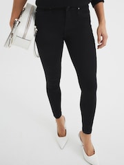 River Island Black Mid Rise Bum Sculpt Skinny Jeans - Image 4 of 6
