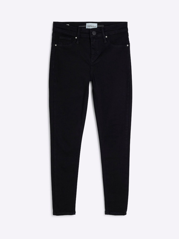 River Island Black Mid Rise Bum Sculpt Skinny Jeans - Image 5 of 6