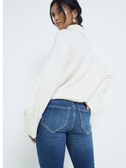 River Island Blue Sky Mid Rise Bum Sculpt Skinny Jeans - Image 2 of 6