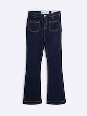 River Island мініатюрні джинси High Rise Pocket Front Flared - Image 5 of 6