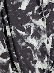 River Island Black Long Sleeve Floral Wrap Shirt - Image 6 of 6
