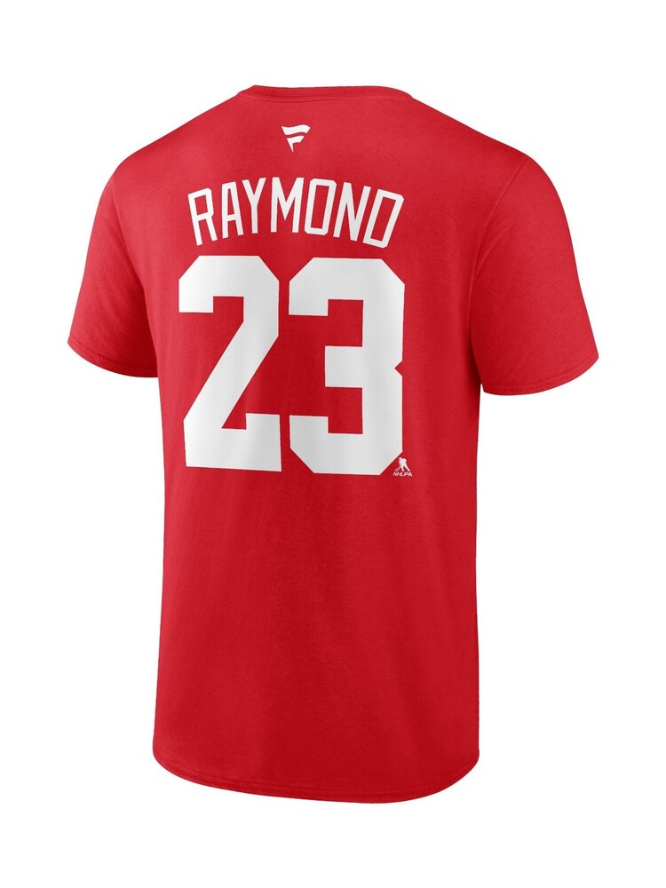 Fanatics Red NHL Detroit Wings Players 100% Cotton Raymond Lucas T-Shirt - Image 3 of 3