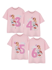 Vanilla Underground Pink Girls Paw Patrol Birthday Age 100% Cotton T-Shirt - Image 1 of 6