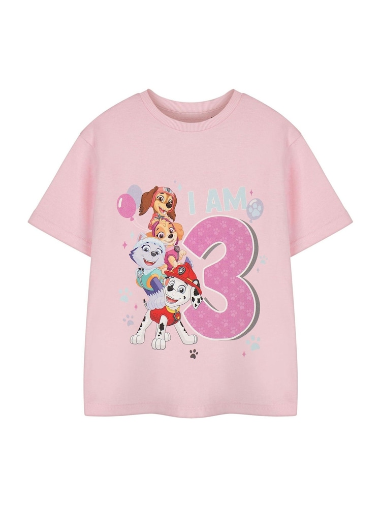 Vanilla Underground Pink Girls Paw Patrol Birthday Age 100% Cotton T-Shirt - Image 2 of 6