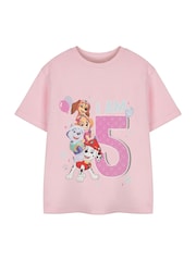Vanilla Underground Pink Girls Paw Patrol Birthday Age 100% Cotton T-Shirt - Image 4 of 6