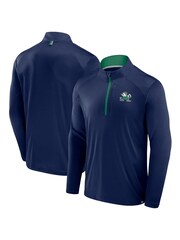 Fanatics Blue College Notre Dame Fighting Irish Defender Quarter Zip T-Shirt - Image 1 of 3