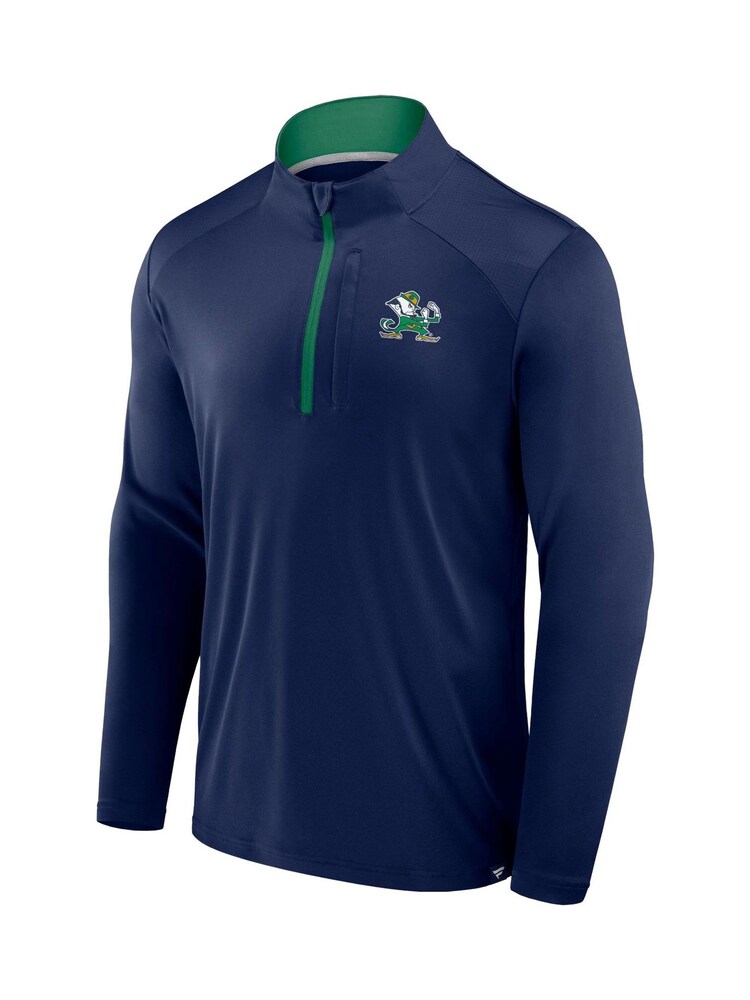 Fanatics Blue College Notre Dame Fighting Irish Defender Quarter Zip T-Shirt - Image 3 of 3