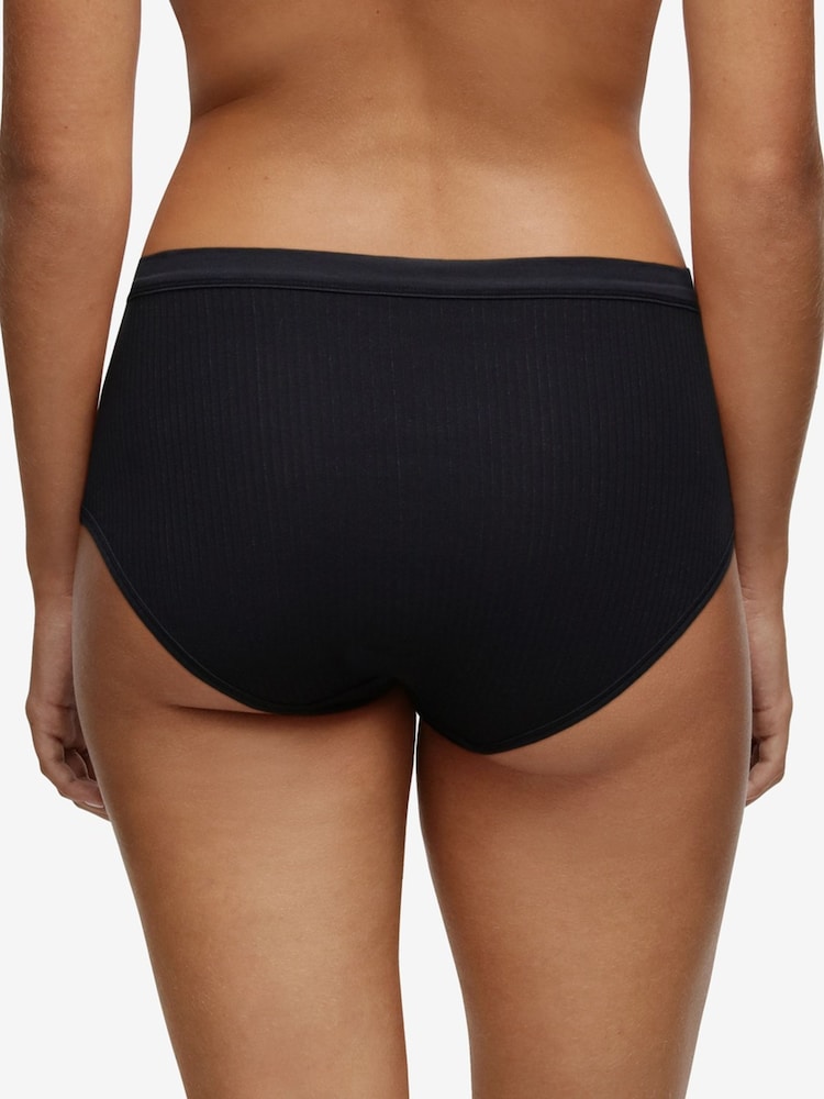Chantelle Cotton Comfort High Waisted Ribbed Briefs - Image 2 of 4 Chantelle Cotton Comfort High Waisted Ribbed Briefs - Image 2 of 4
