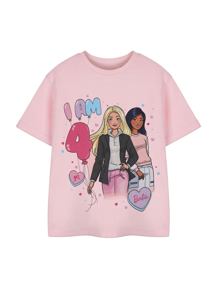 Vanilla Underground Pink Girls Barbie Birthday Age 100% Cotton T-Shirt - Image 1 of 6