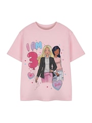 Vanilla Underground Pink Girls Barbie Birthday Age 100% Cotton T-Shirt - Image 2 of 6