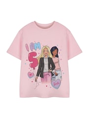 Vanilla Underground Pink Girls Barbie Birthday Age 100% Cotton T-Shirt - Image 4 of 6