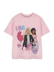 Vanilla Underground Pink Girls Barbie Birthday Age 100% Cotton T-Shirt - Image 5 of 6