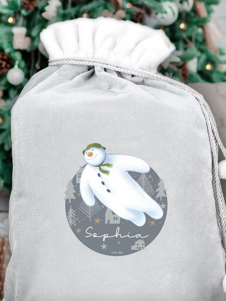 Personalised The Snowman Christmas Sack Exclusive To Next by PMC - Image 2 of 2 Personalised The Snowman Christmas Sack Exclusive To Next by PMC - Image 2 of 2