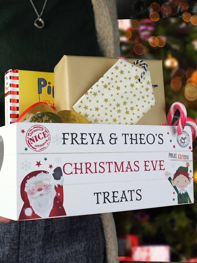 Personalised Christmas Wooden Crate Storage by PMC - Image 2 of 3