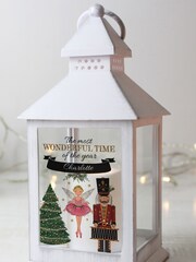 Personalised Nutcracker Light Up Christmas Lantern by PMC - Image 2 of 3