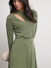 Joanna Hope Green Cut Jersey Dress - Image 4 of 4