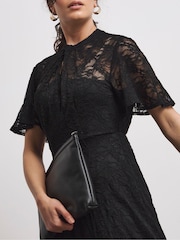 Joanna Hope Lace Angel Sleeve Midi Dress With Keyhole Detail - Image 4 of 4