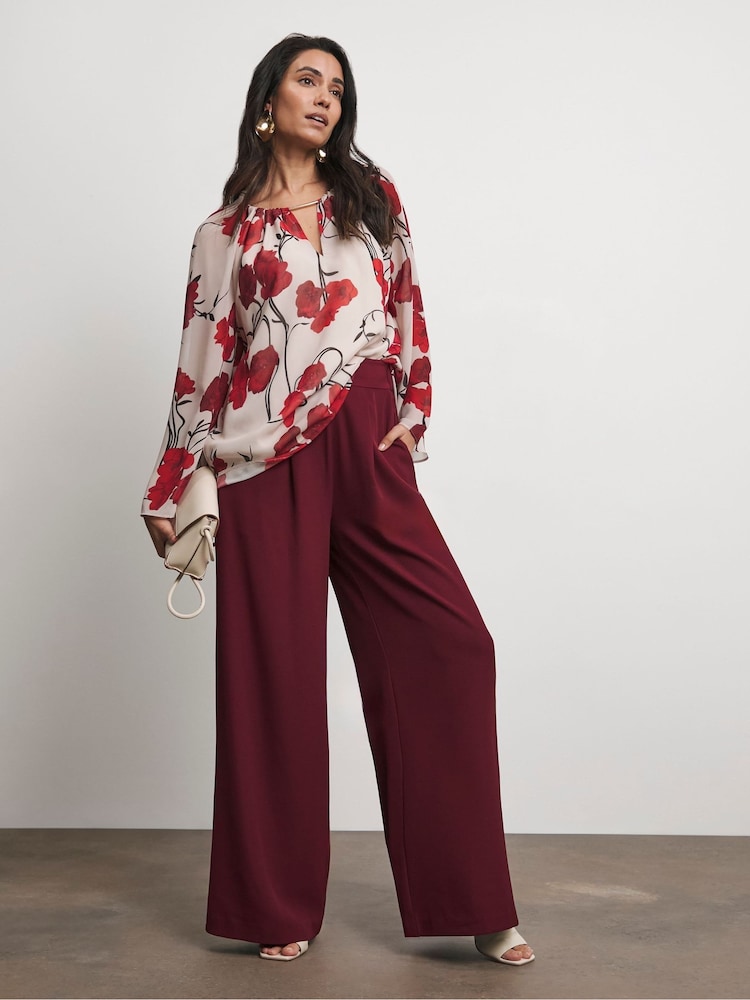 Joanna Hope Red Wide Leg Trousers - Image 1 of 4