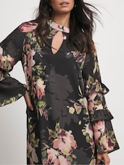 Joanna Hope Pleated Shift Black Dress - Image 4 of 4