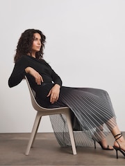 Joanna Hope Jersey Black Top With Hardwear - Image 3 of 4