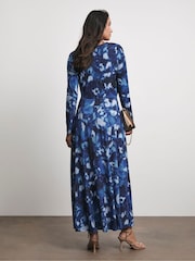 Joanna Hope Blue Cut Out Jersey Dress - Image 3 of 4