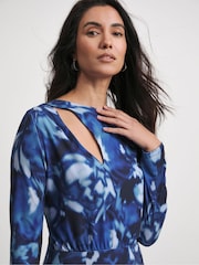 Joanna Hope Blue Cut Out Jersey Dress - Image 4 of 4