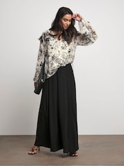 Joanna Hope Printed Chiffon Black Blouse - Image 3 of 4