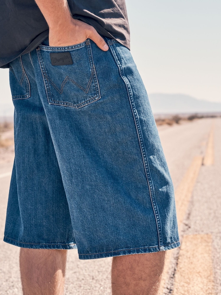 Wrangler Dark Stone 100% Cotton Jort Shorts - Image 4 of 8