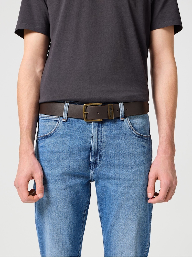 Wrangler Brown Metal Loop Belt - Image 3 of 4
