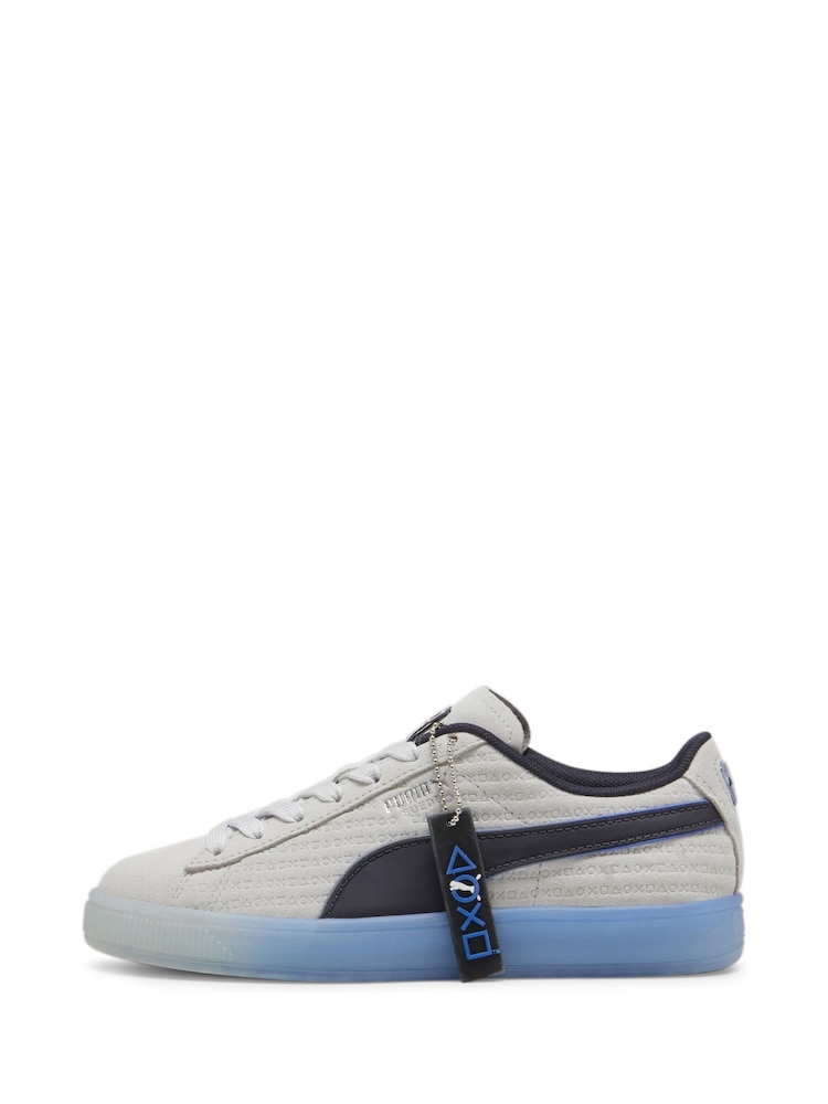 Puma Grey Youth Boys Playstation Suede Sneakers - Image 2 of 7